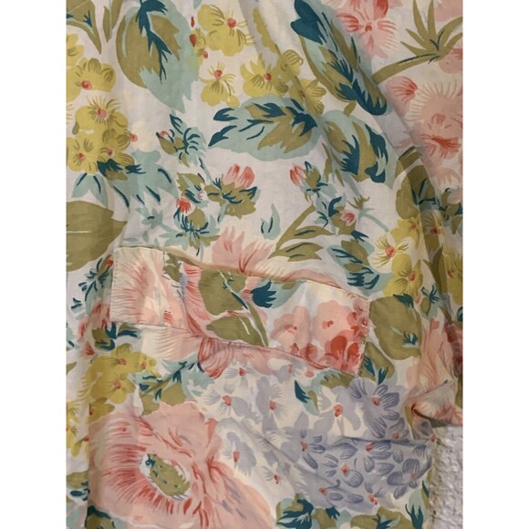 Passports Pier 1 Top Womens Sz M Floral Button Down Shirt Rare VTG - Picture 4 of 5